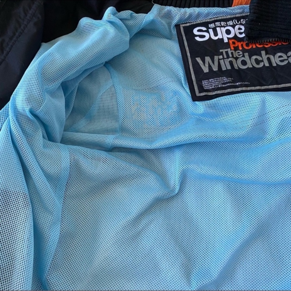 Superdry Black and Blue Ski Jacket Weather-Resistant Windcheater Size XL - Picture 8 of 12